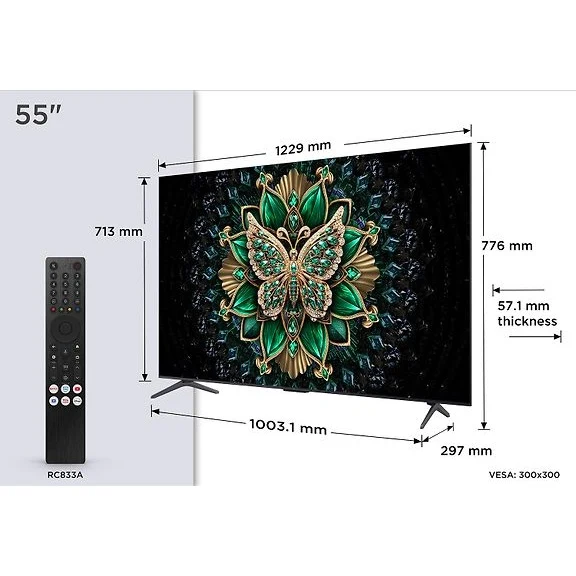 TCL 55" C6K – 4K QD Mini-LED Google TV