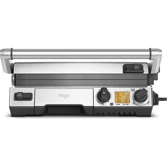 Sage Smart Grill Pro Table Grill & Sandwich Maker, Brushed Steel