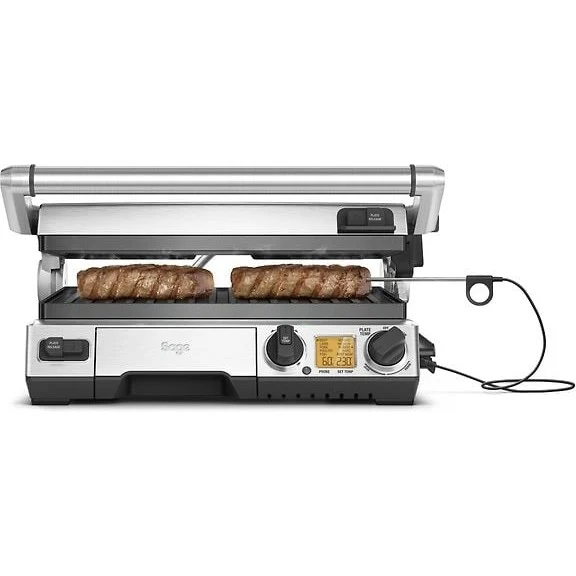 Sage Smart Grill Pro Table Grill & Sandwich Maker, Brushed Steel