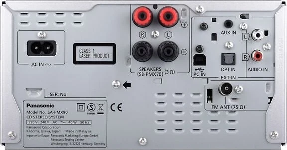 Panasonic SC-PMX90 CD-Stereo System, Silver