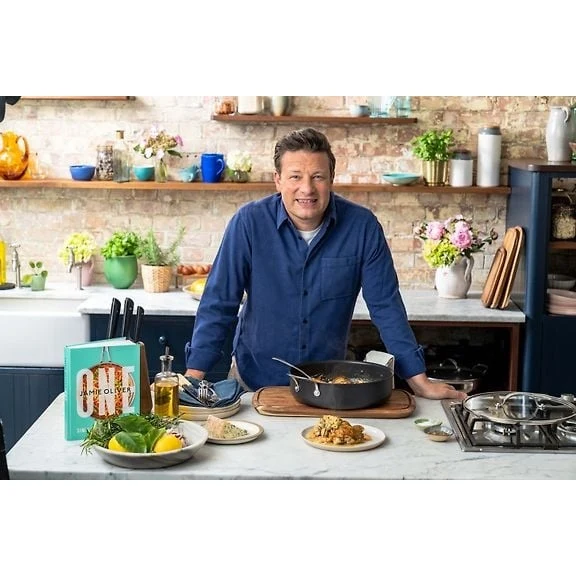 Tefal Jamie Oliver Cook's Classics HA Sauté Pan with Glass Lid 30 cm/5.4 L, Black