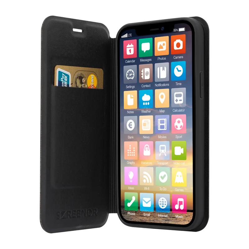 Screenor Clever OnePlus Nord CE 5 5G Wallet Case, Black