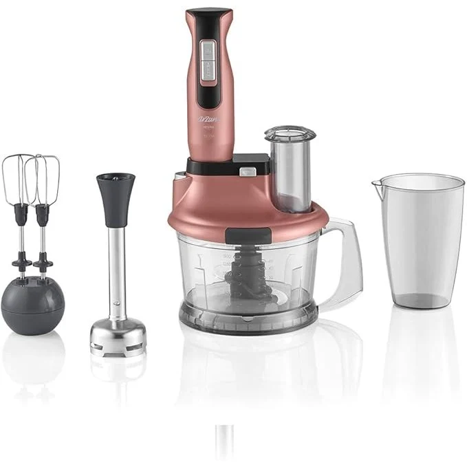 Arzum Hand Blender 1500W Turbo, Measuring Glass, Rose Gold