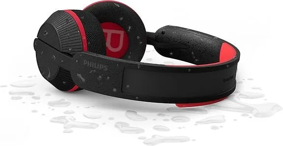 Philips GO Over-ear Sports Headphones, Black/Red TAA6219BLK/00