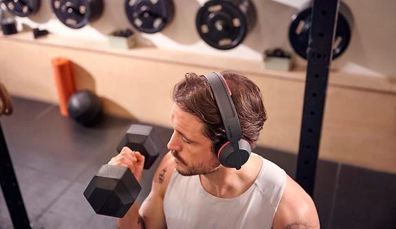 Philips GO Over-ear Sports Headphones, Black/Red TAA6219BLK/00