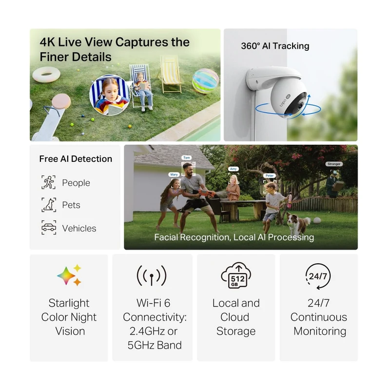 TP-Link Tapo C560WS security camera, White