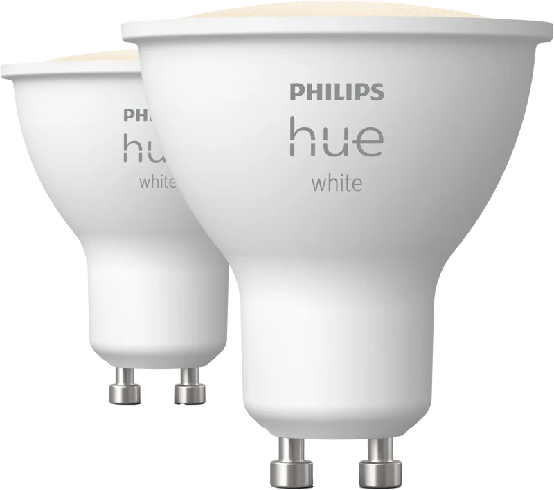 Philips Hue White GU10 Spotlight Bulb, 2 pcs