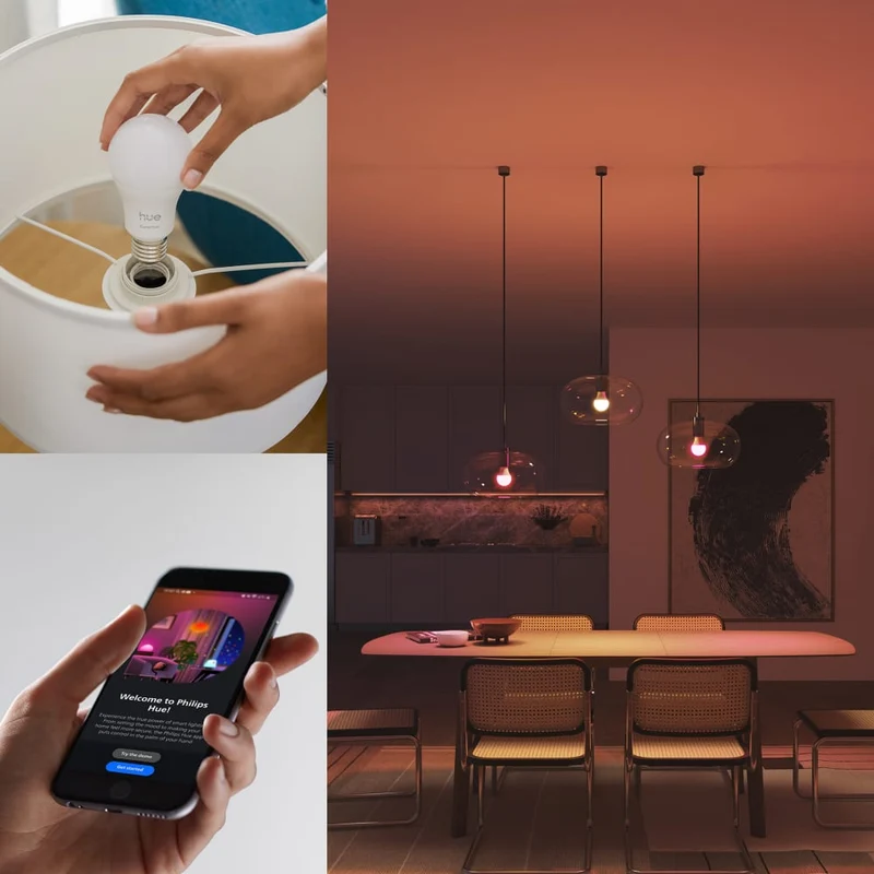 Philips Hue Essential White and Color Ambience E27 Smart Bulb