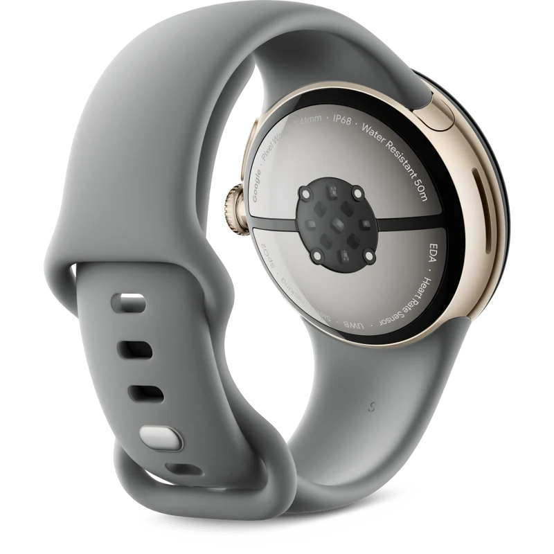 Google Pixel Watch 3 LTE Smartwatch, 41 mm, Champagne Gold / Hazel