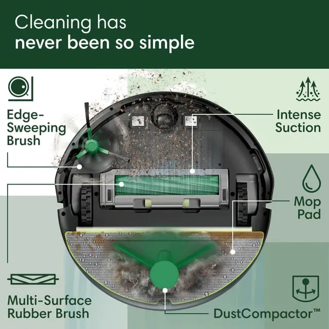 iRobot Roomba Combo 205 Robotic Vacuum Cleaner L121040 (Black)