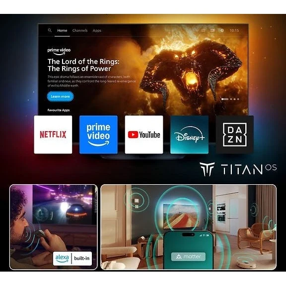 Philips 50" PUS8550 – 4K QLED Ambilight TV