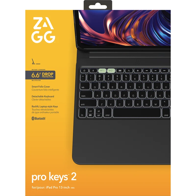 Zagg Pro Keys 2 Keyboard Cover for Apple iPad Pro 13" (2024)