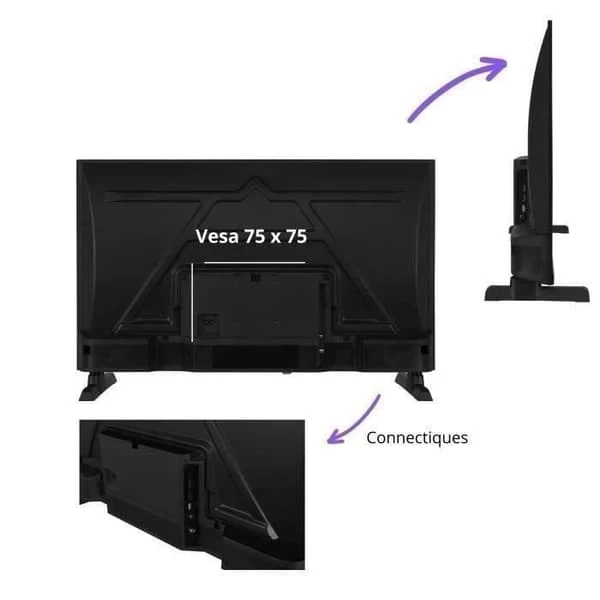 Continental Edison CELED32HD25B3 32" Led TV, Black