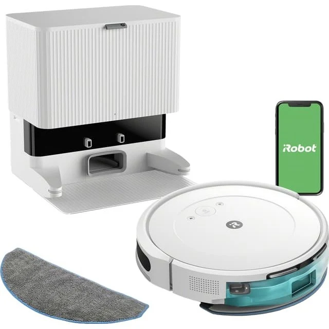 iRobot Roomba Combo Essential 2 Robotic Vacuum Cleaner Y051240 (White)