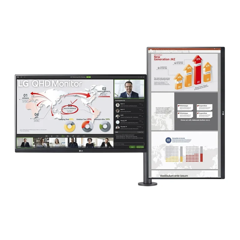 LG 27QP88DP-BS Ergo Dual Monitor