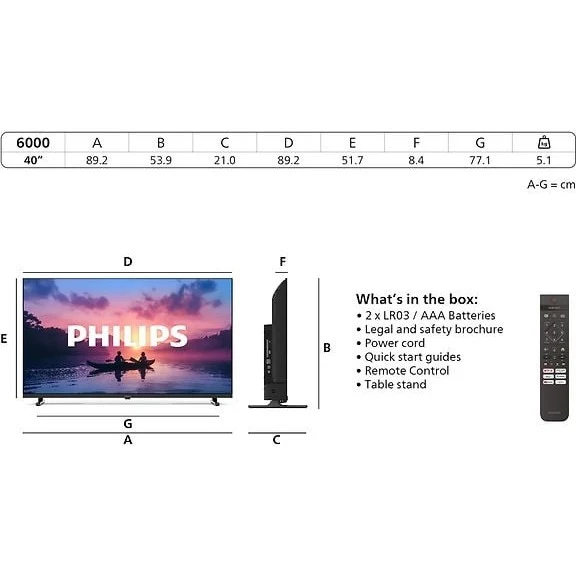 Philips 40" PFS6000 – Full HD LED TV