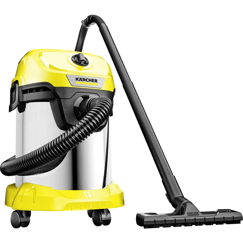 Kärcher WD 3 S V-17/4/20 Wet and Dry Vacuum Cleaner yellow/stainless steel