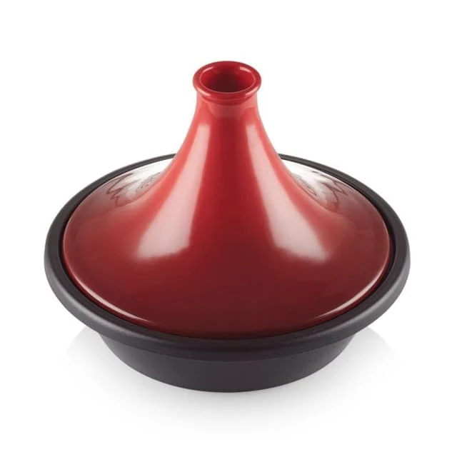 Le Creuset Cerise Cast Iron Tajine 31cm cherry red