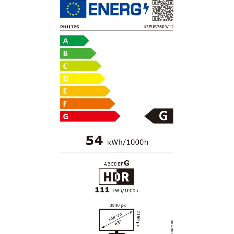 Philips 43" 4K LED Smart TV PUS7609