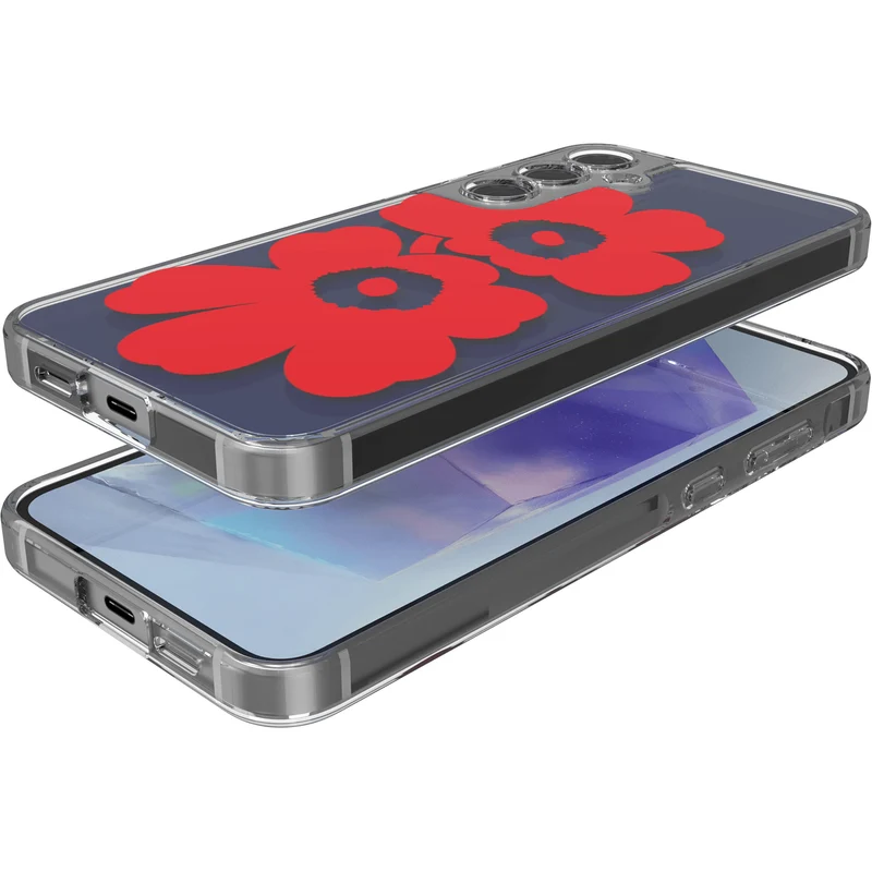 Samsung x Marimekko Dual Layer case for Galaxy A55, Navy/Red