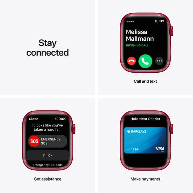 Apple Watch Series 7, 45mm GPS + Cell, Product Red Alum Case