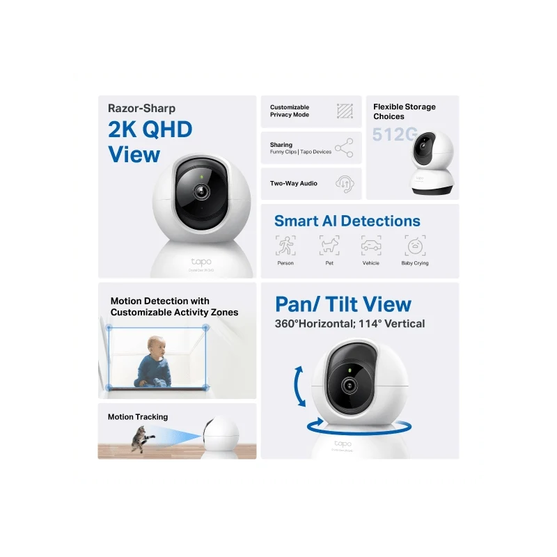 TP-Link Tapo C220 WiFi Camera, White