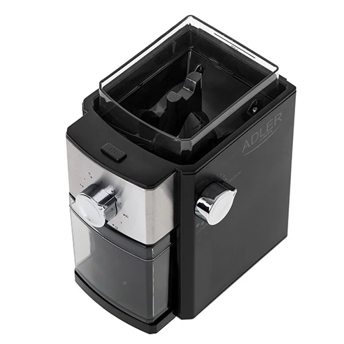 Coffee grinder Adler 4448, transparent/silver/black
