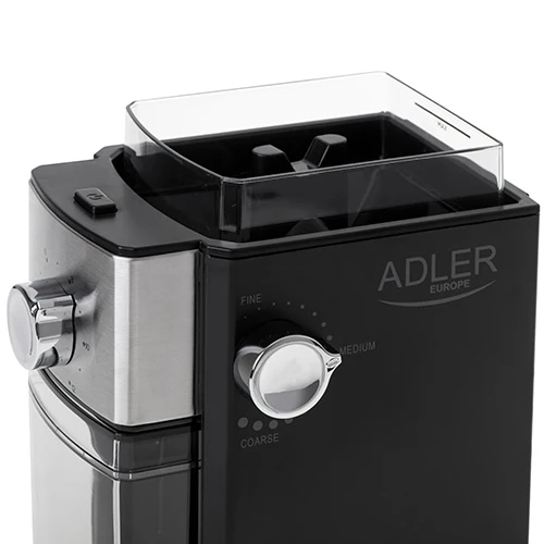 Coffee grinder Adler 4448, transparent/silver/black