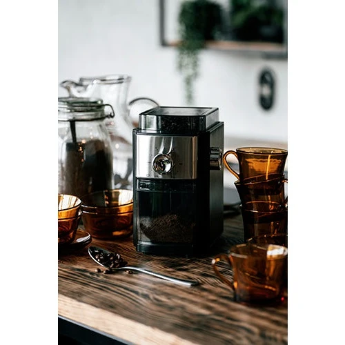 Coffee grinder Adler 4448, transparent/silver/black