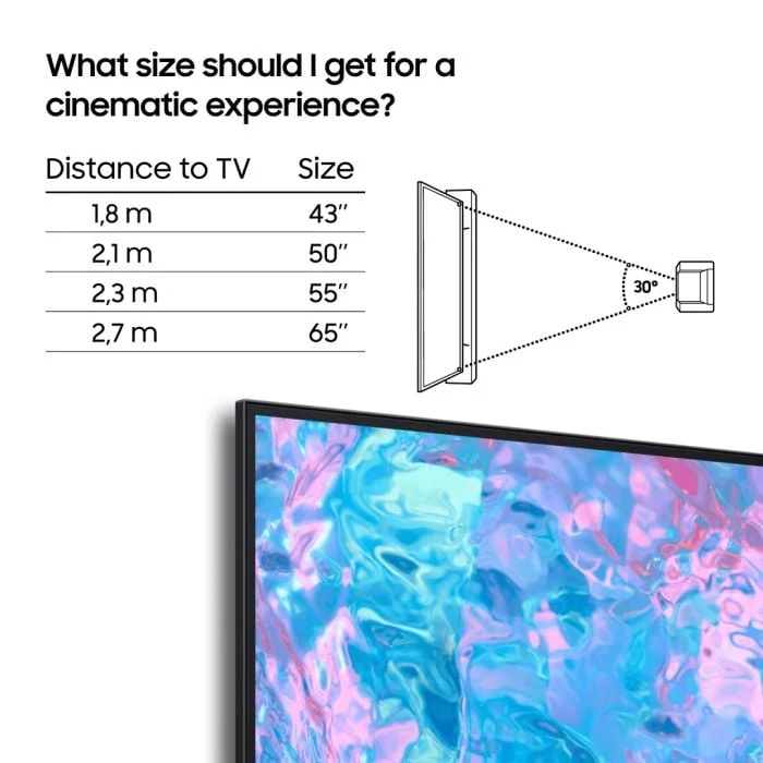 Samsung 43" 4K Crystal UHD Smart TV (2024) TU43CU6905KXXC