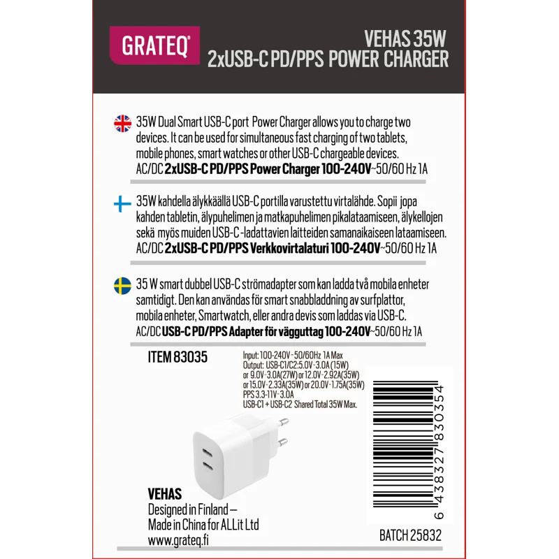 Grateq Vehas 35W USB-C Charger
