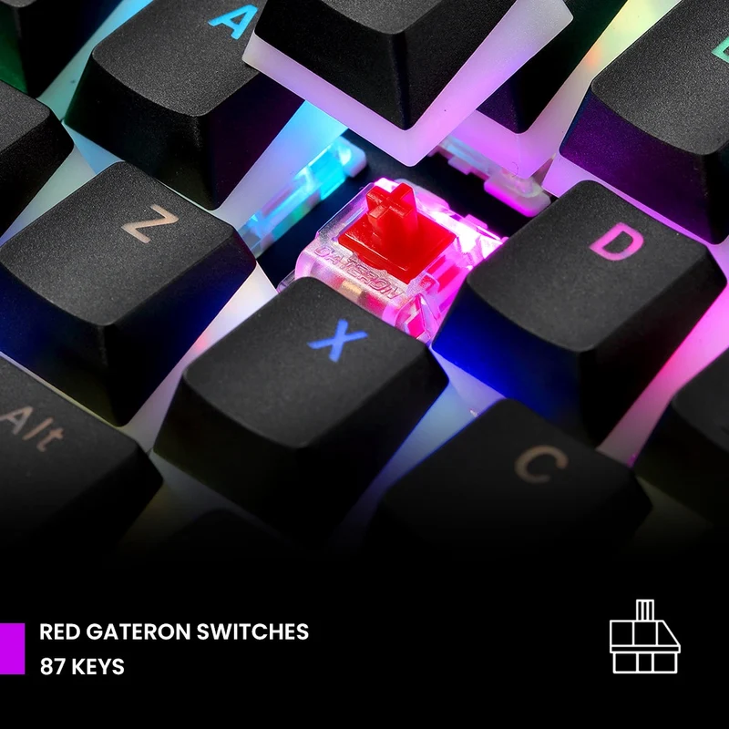 Keyboard Preyon Red Blitz Claw Gateron Red, English (US), black