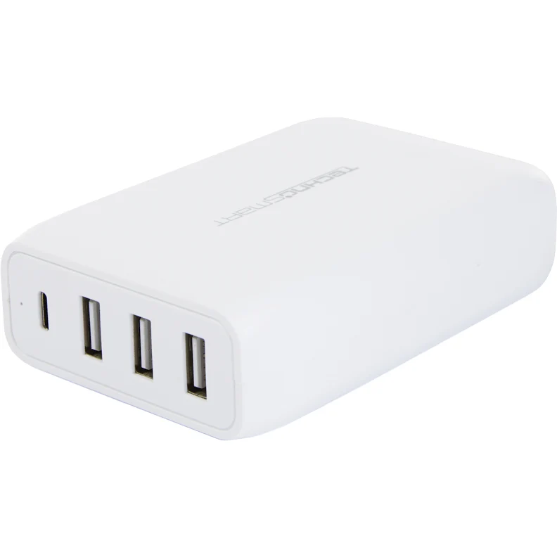 TechnoSmart 4-Port Fast Charger PD QC3.0