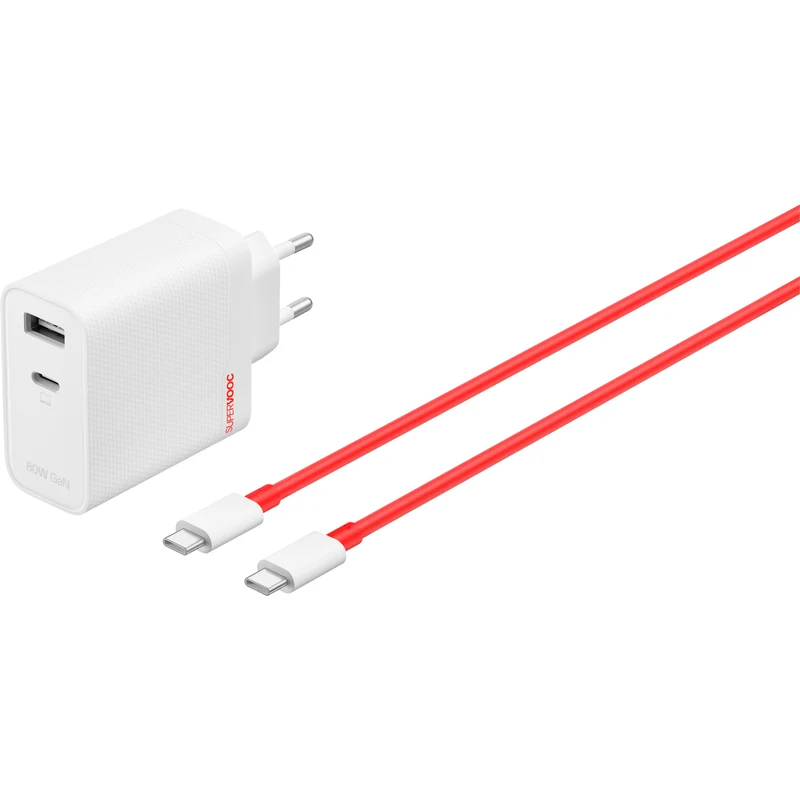OnePlus SUPERVOOC 80W Dual Ports Power Adapter + USB-C Cable