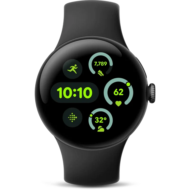 Google Pixel Watch 3 Smartwatch, 45mm, Black/Obsidian