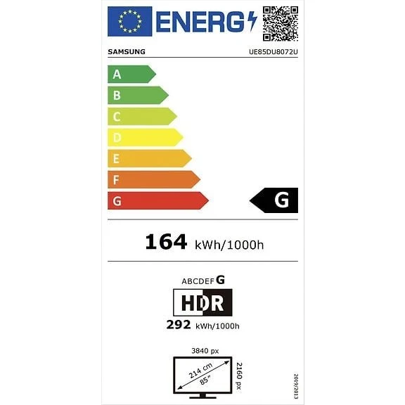 Samsung 85" DU8072 – 4K LED TV