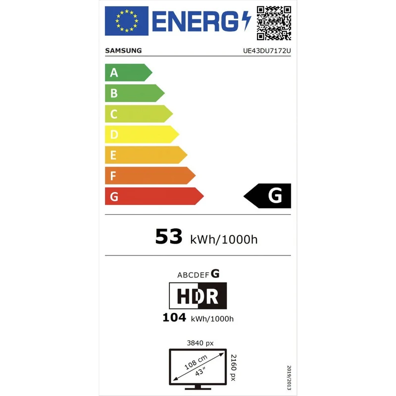 Samsung 43" DU7172 4K LED TV