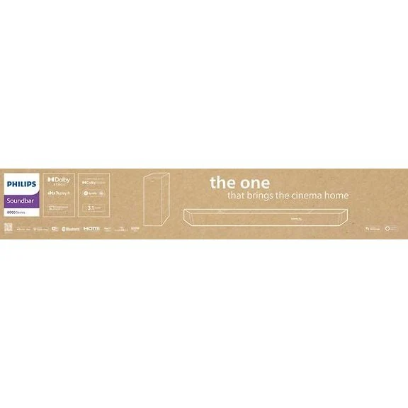 Philips TAB8507 3.1 Dolby Atmos Soundbar, gray
