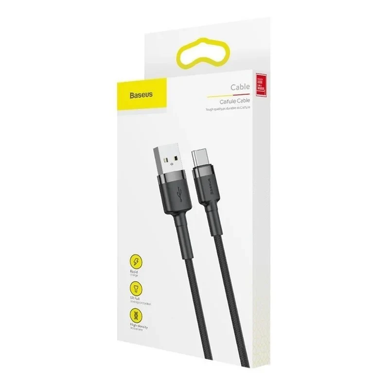 USB - USB-C-kabel 3m Baseus Cafule CATKLF-UG1 Quick Charge 2A-kabel för snabbladdning