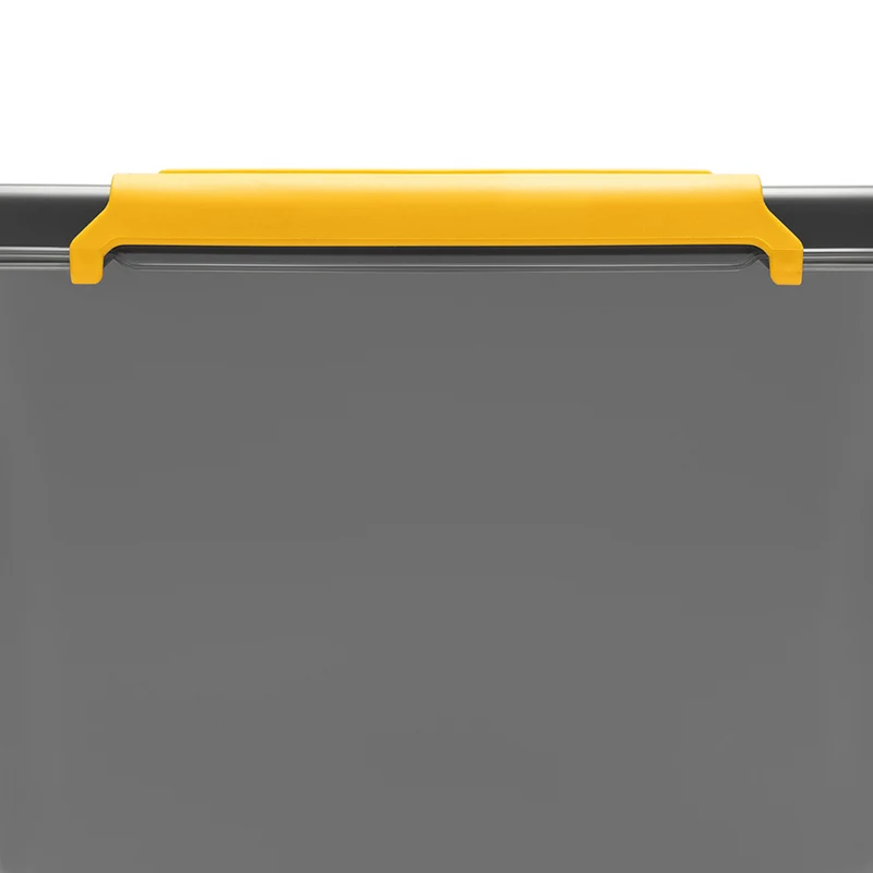 Moxom SolidStore-behållare, volym 80 liter, grå, lock med klämmor, med hjul, BPA-fri, 04-0217