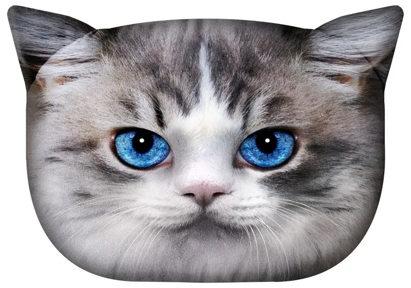 Bertoni prydnadskudde Cat Luna 30x45 cm, velour, kattmönster, allergivänligt inlägg
