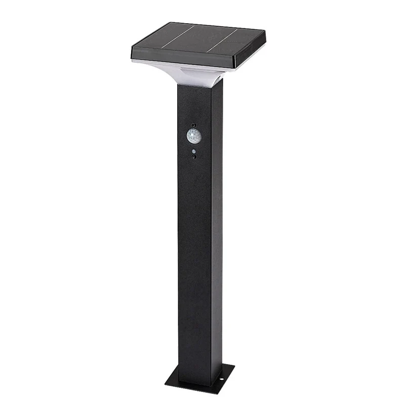 Rabalux-lampa, utomhus, solcellsdriven, golvlampa, LED 4 W, IP44, svart, Geleen, 4 stycken