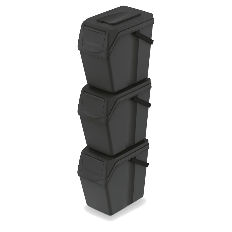 Keden SORTI BOX 3x25l soptunna - svart återvinning