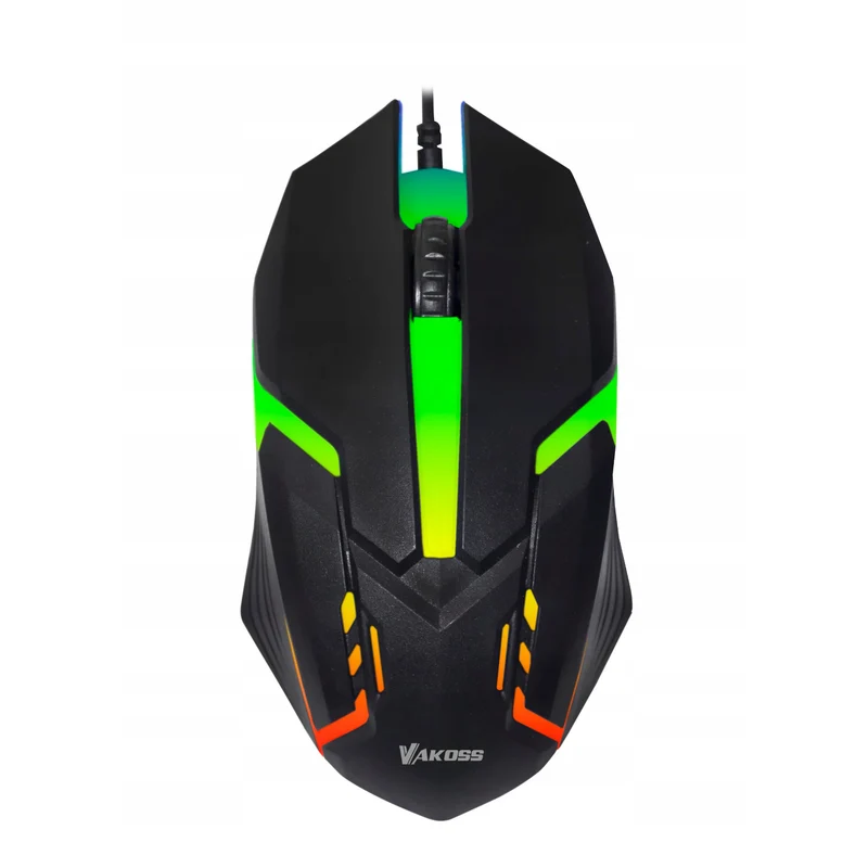Vakoss gamingmus, RGB-bakgrundsbelyst, 1000 dpi, TM-5133K