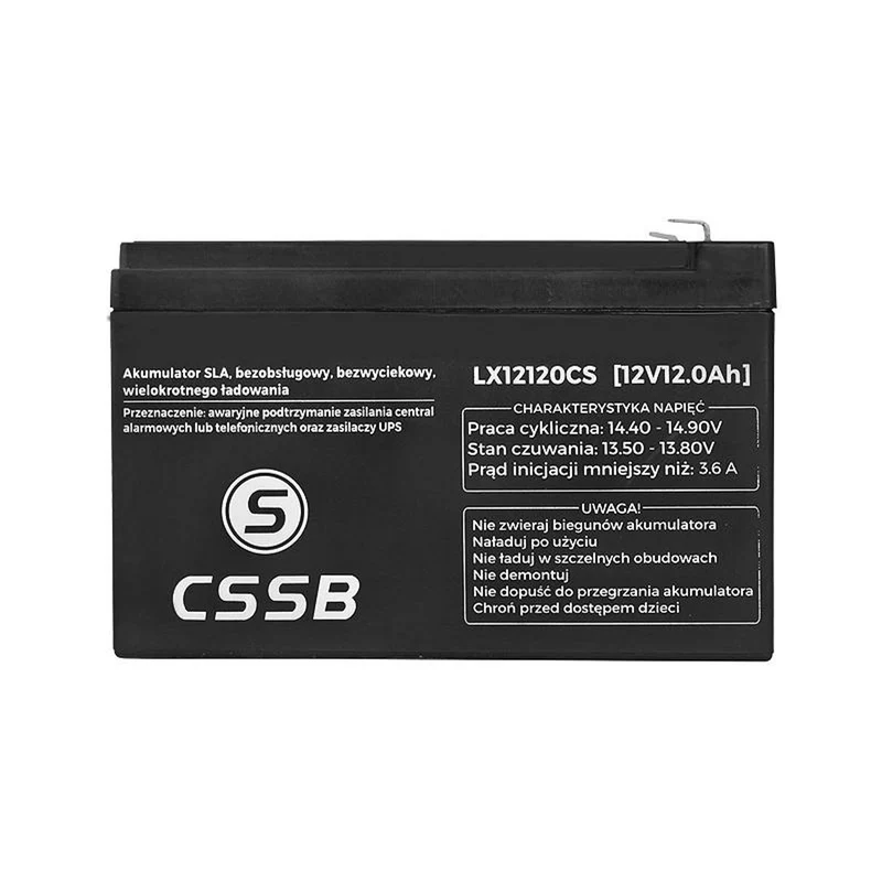 Batteri tillverkat med AGM-teknik CSSB gel 12V 12Ah