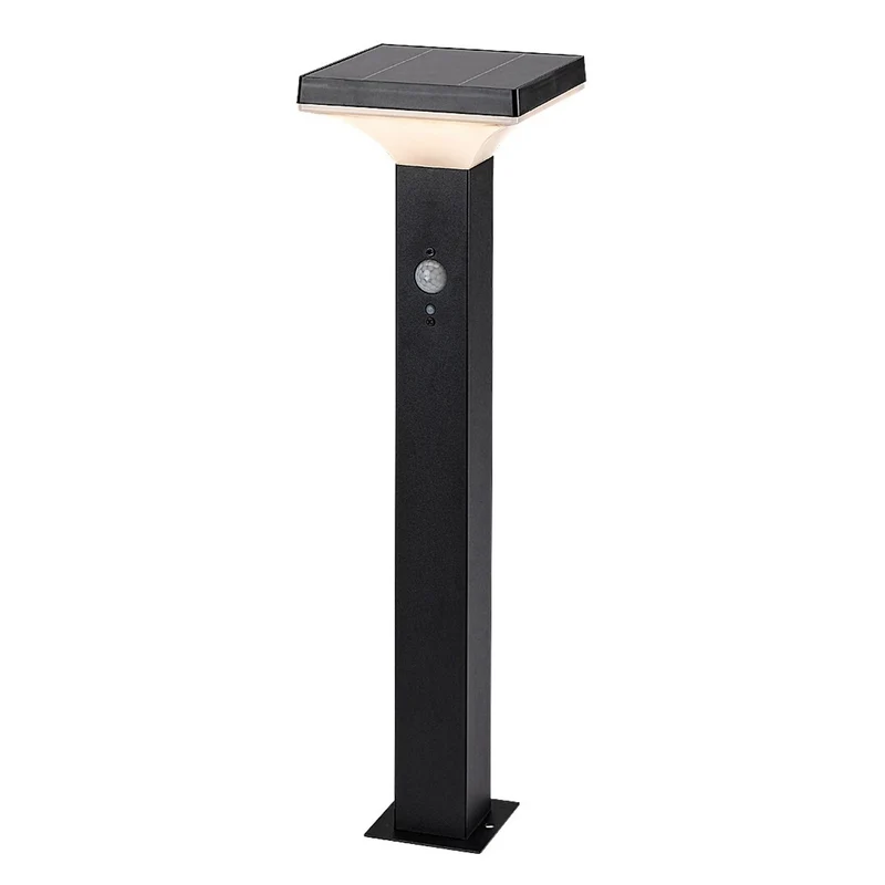 Rabalux-lampa, utomhus, solcellsdriven, golvlampa, LED 4 W, IP44, svart, Geleen, 2 stycken