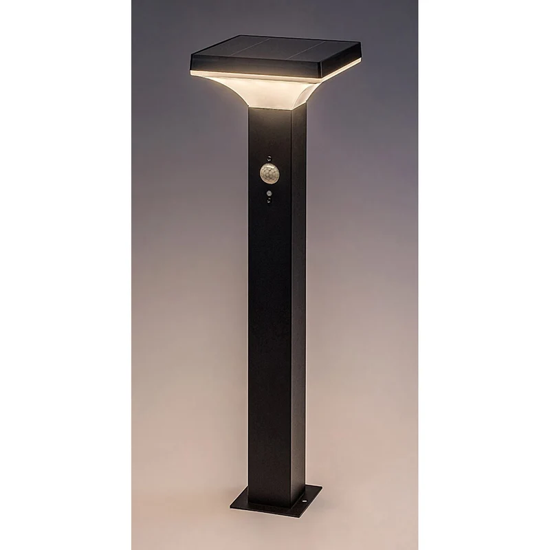 Rabalux-lampa, utomhus, solcellsdriven, golvlampa, LED 4 W, IP44, svart, Geleen, 2 stycken