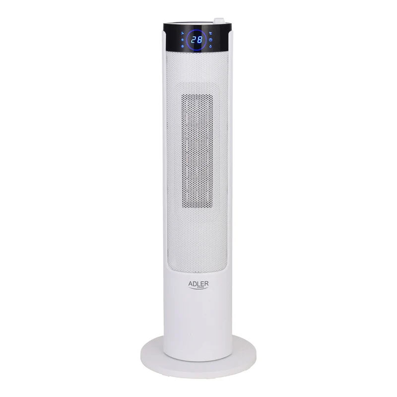 Adler AD 7730 LCD-Kolonnvärmare Med Luftfuktare Horisontell Oscillation 80° Keramisk 2200 W Med Fjärrkontroll