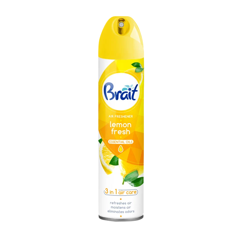 Brait Air Freshener Lemon Fresh 300 ml – Luftfrisker spray 3i1