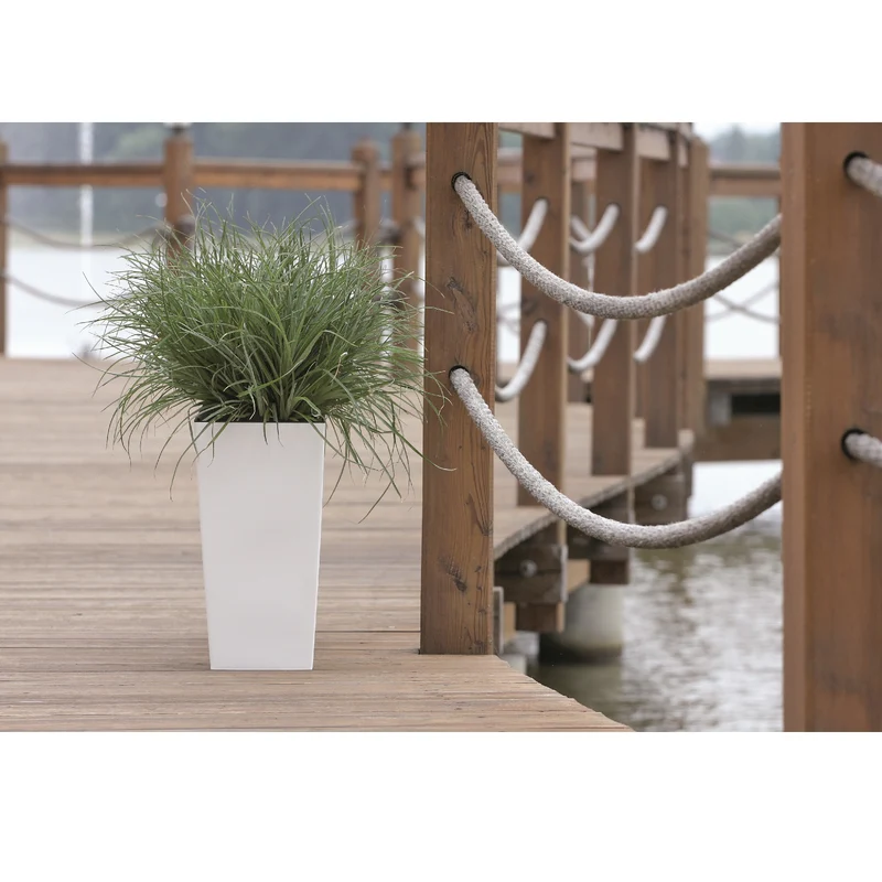 Planter med insats Urbi Square DURS400-S449 - vit färg